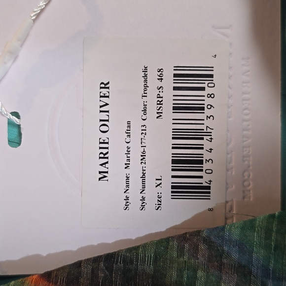Marie Oliver Marlee Caftan Tropadelic NWT Size XL - Picture 9 of 10